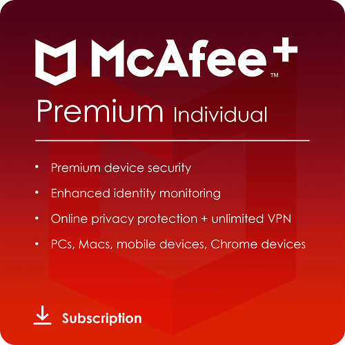 McAfee+ Premium Individual - 1-Year / Unlimited Devices - USA