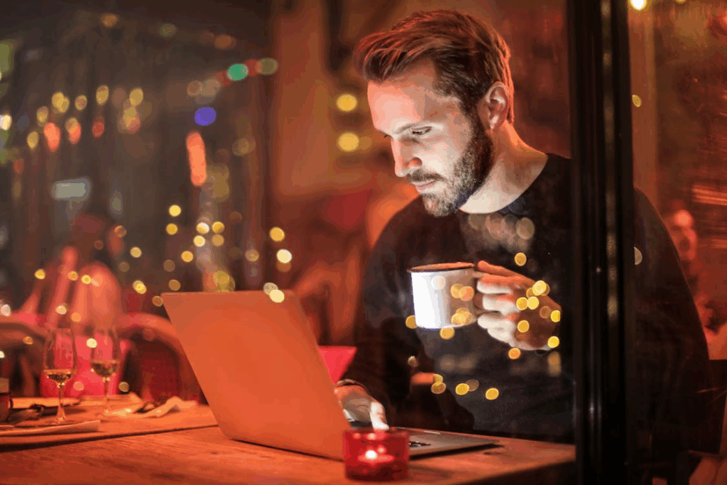 A man working
