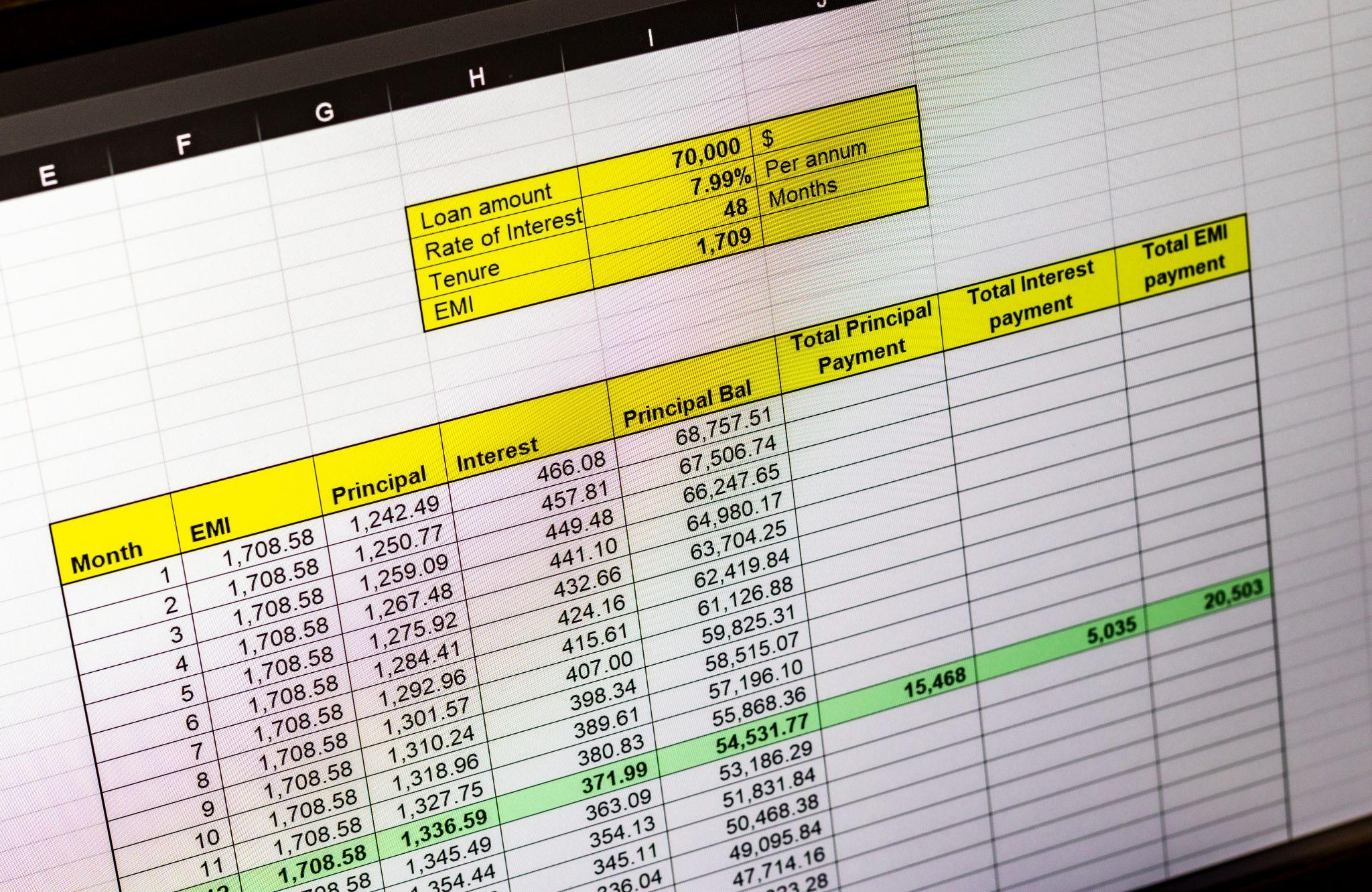 Excel 2021: Still a Powerhouse in 2025? 3 close-up of a laptop screen with an Excel sheet open