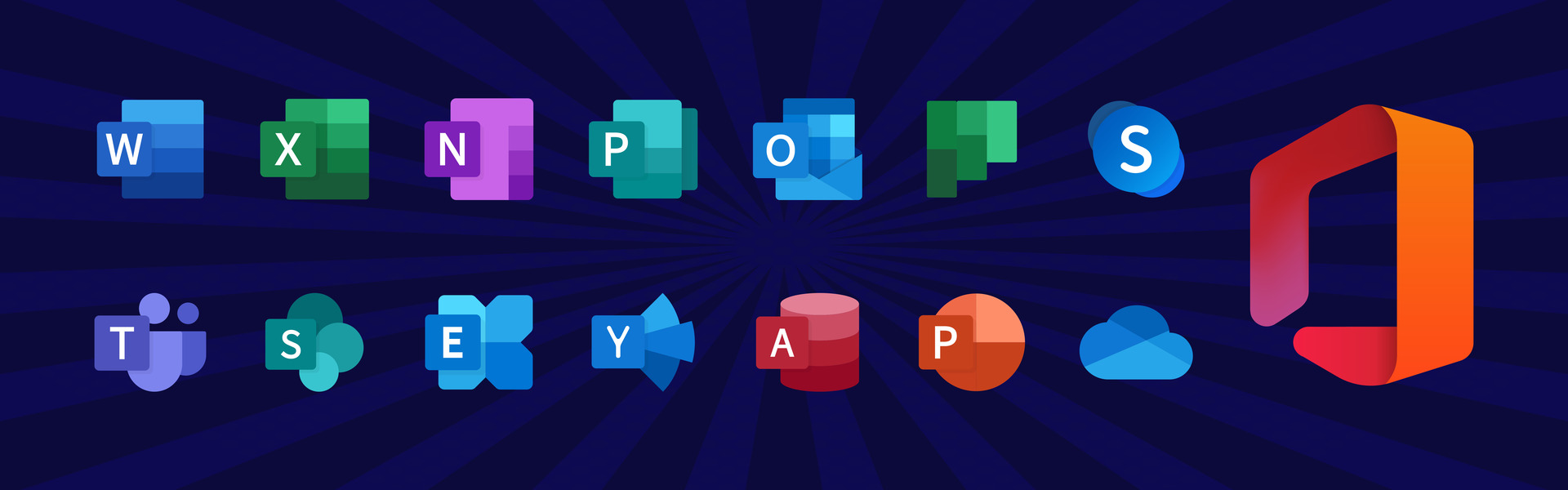 he Ultimate Guide to Buying Microsoft Office Online: Editions, Pricing, and Best Deals for 2024 3 logos of Microsoft Suite aligned on a blue background